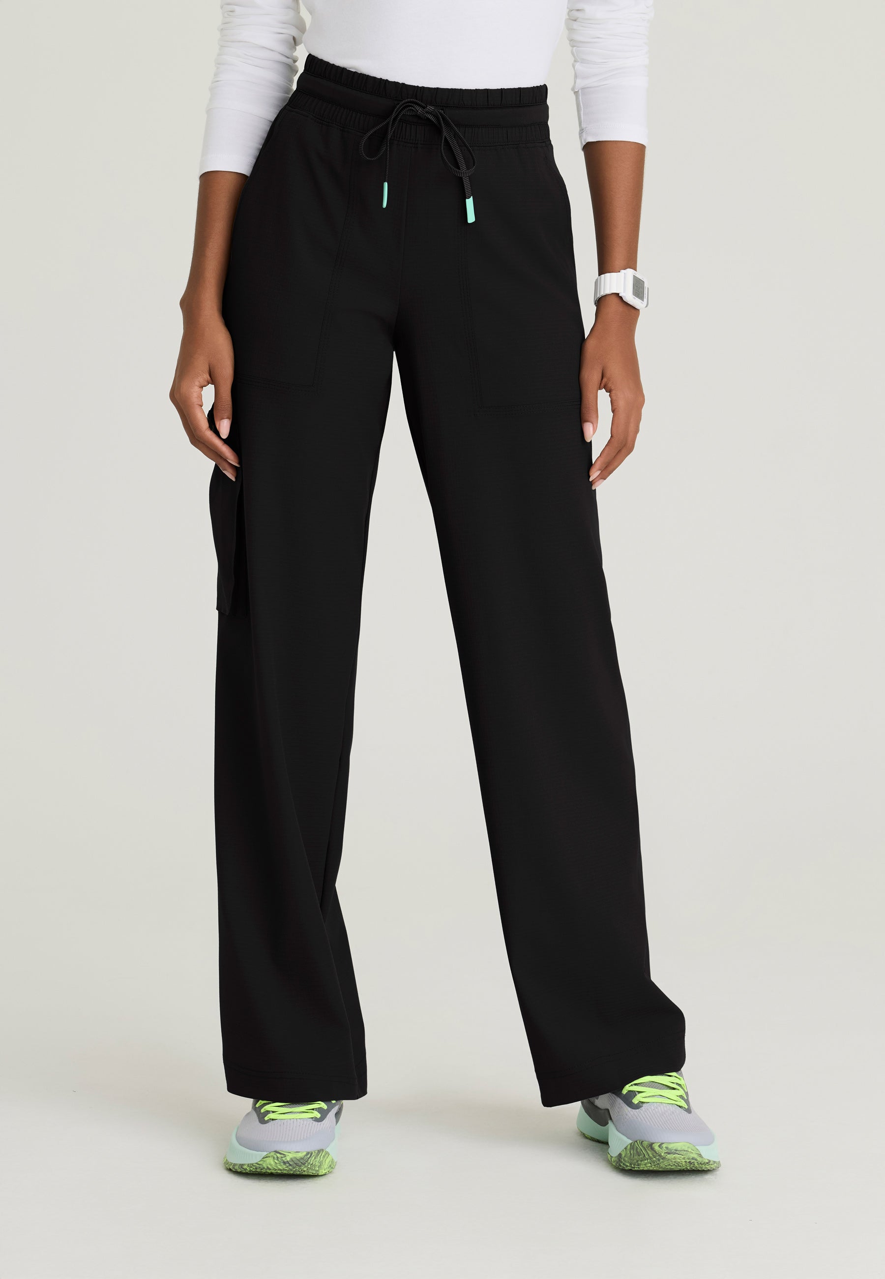 Skechers™ by Barco Ripstop Women's 5 Pocket Shirred Waistband Wide Leg Pant - SKP707